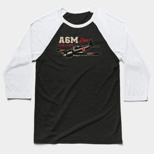 A6M Zero | World War 2 Japanese Plane Vintage Baseball T-Shirt